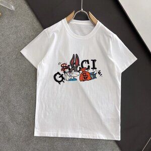 Gucii Bugs Bunny White T-Shirt - Money Bag Cartoon Graphic Unisex Tee